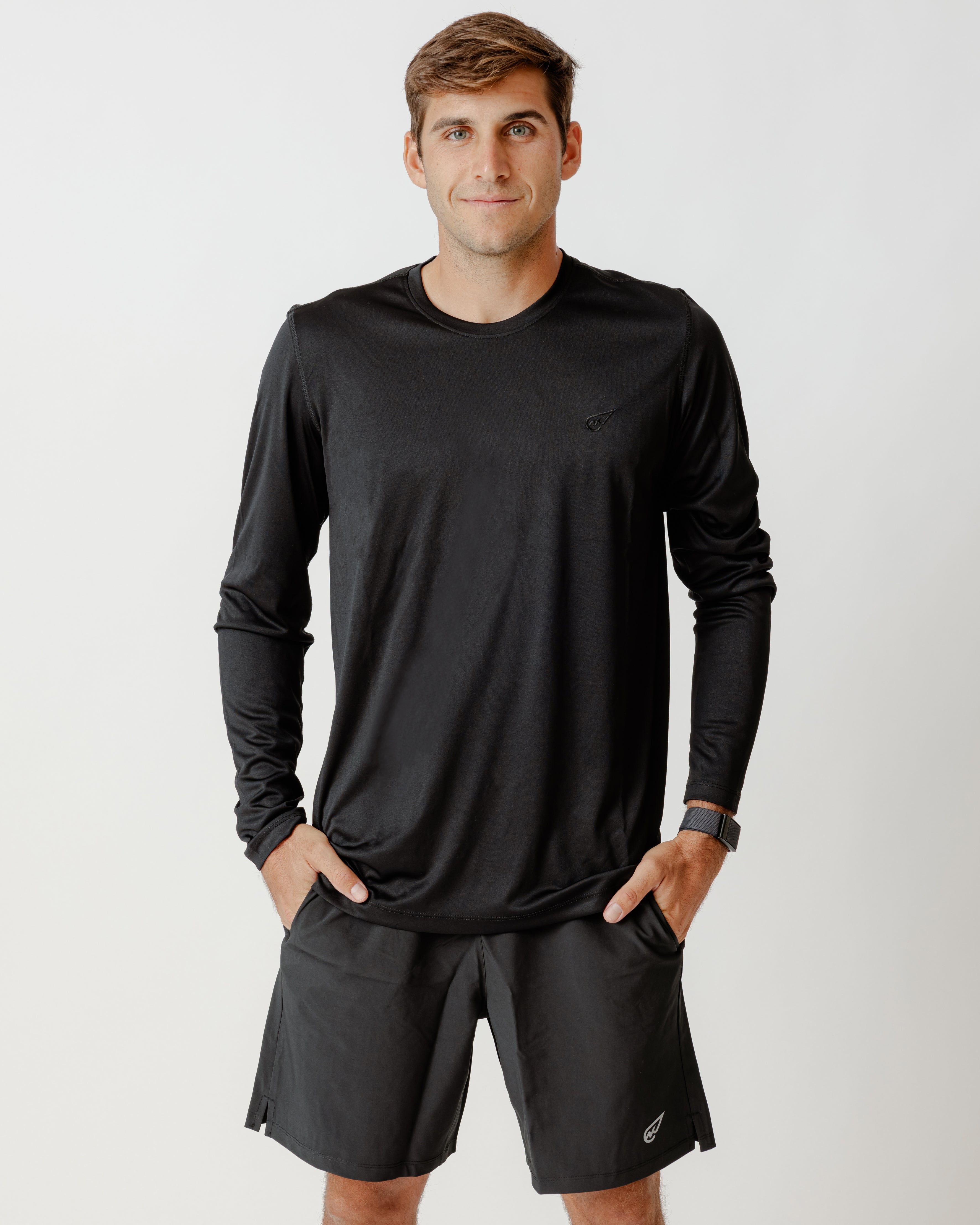 Embroidered long-sleeve T-shirt