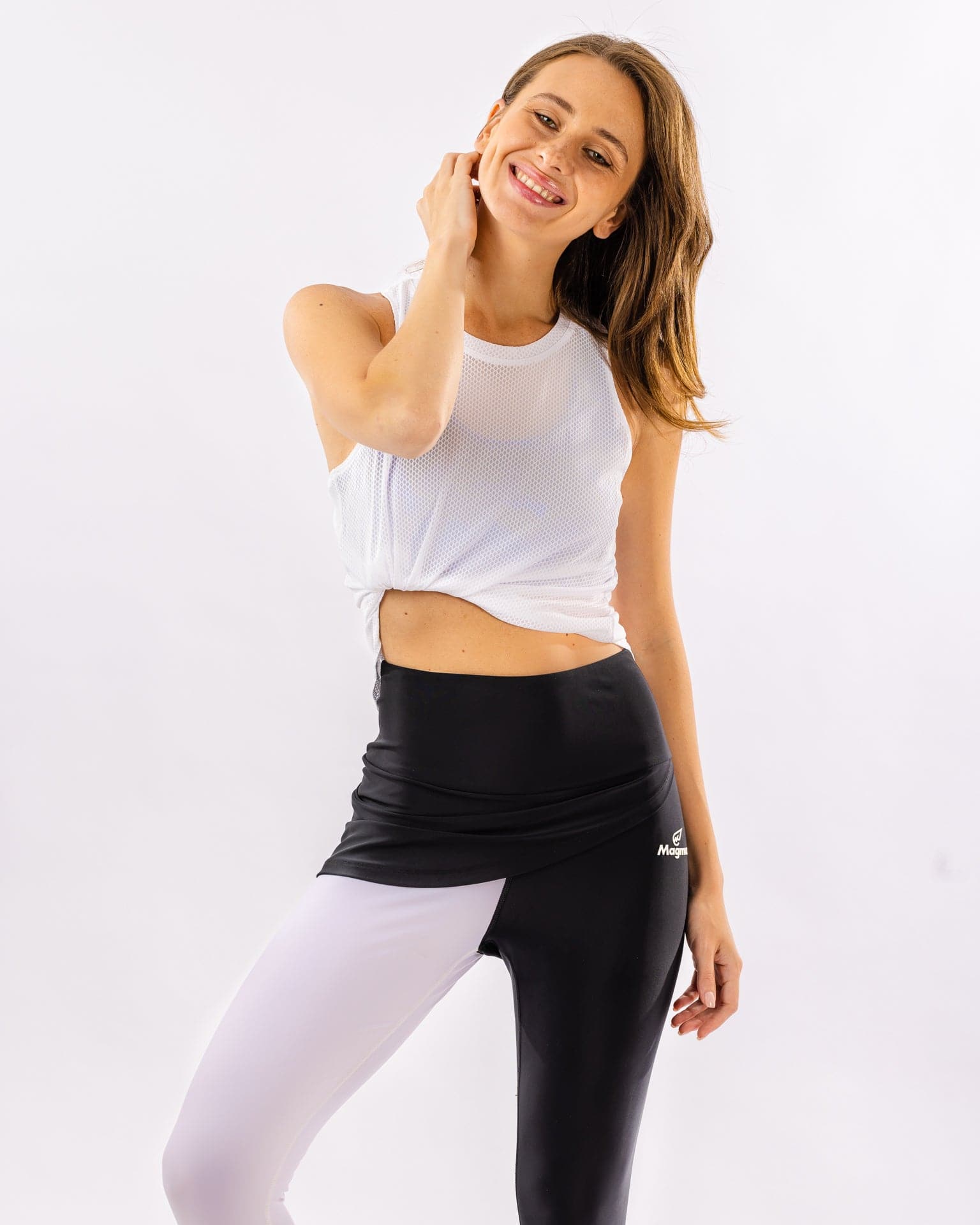 Half Black Half White Leggings