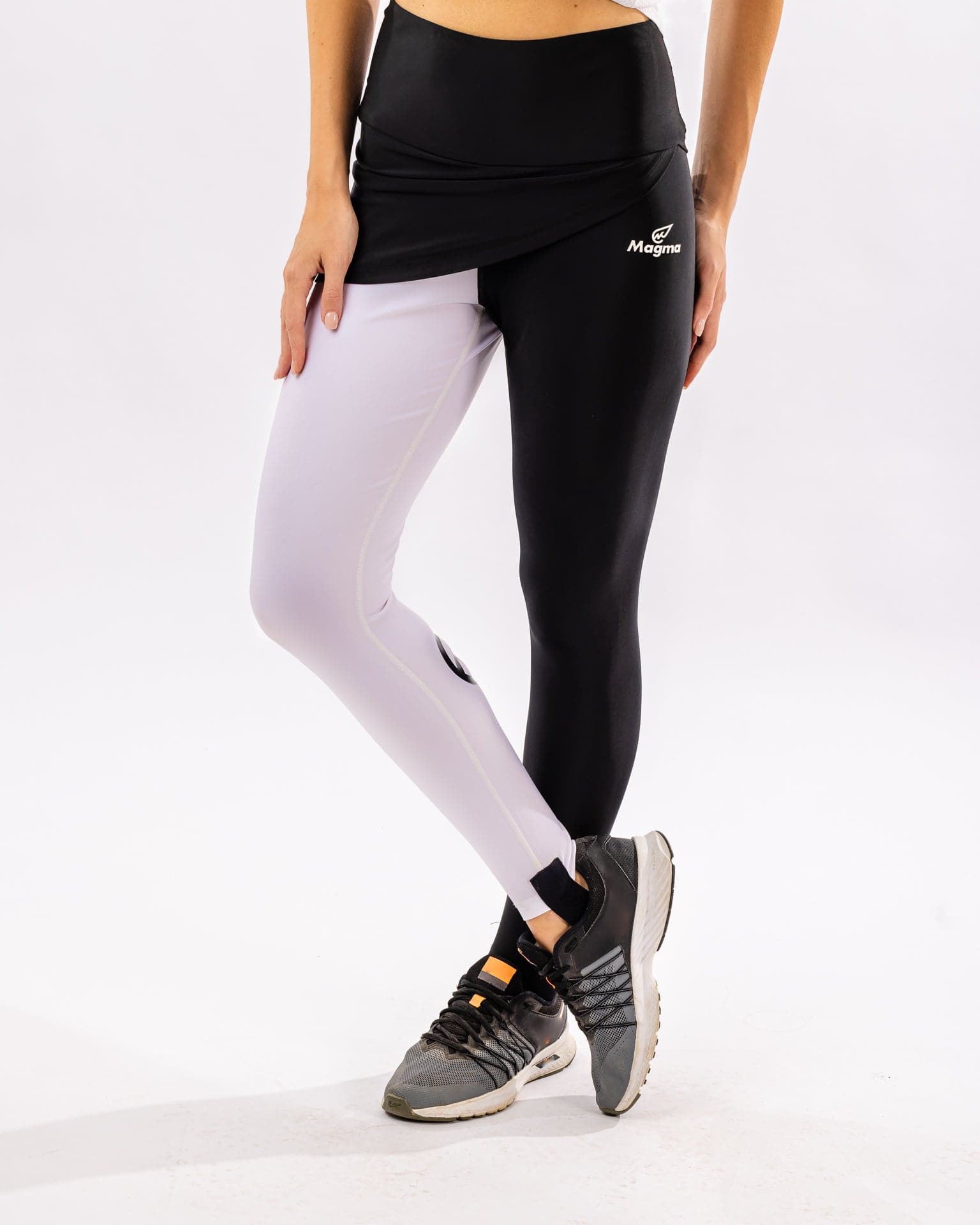 Half Black Half White Leggings