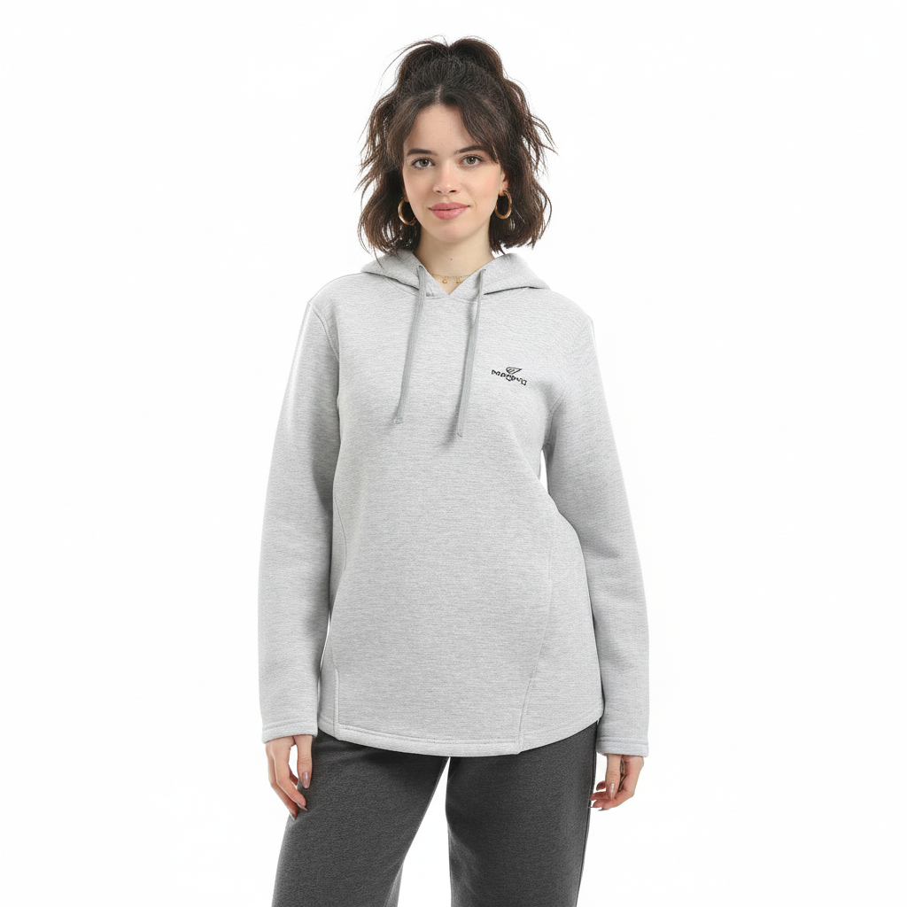 Melton Fleece Hoodie Top