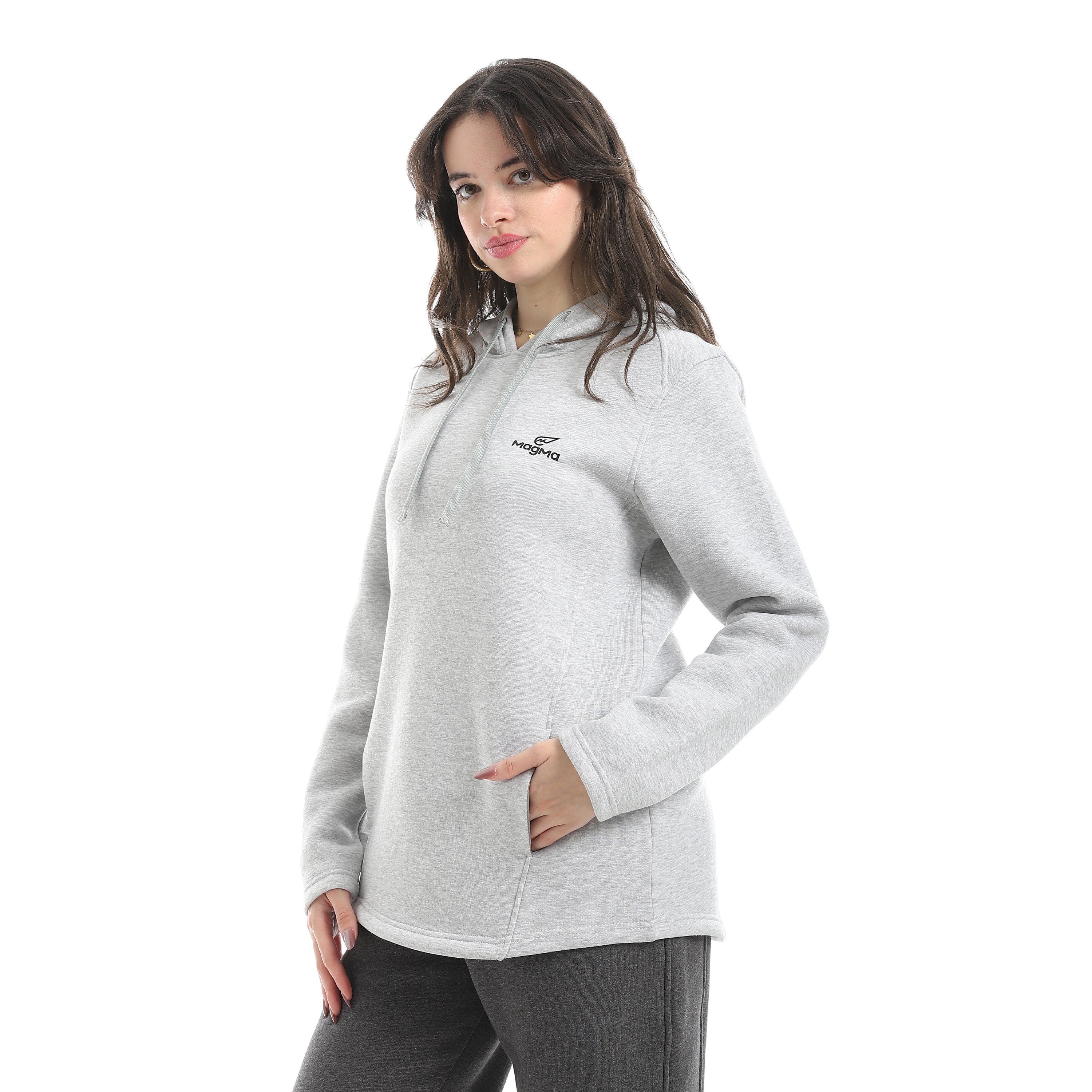 Melton Fleece Hoodie Top