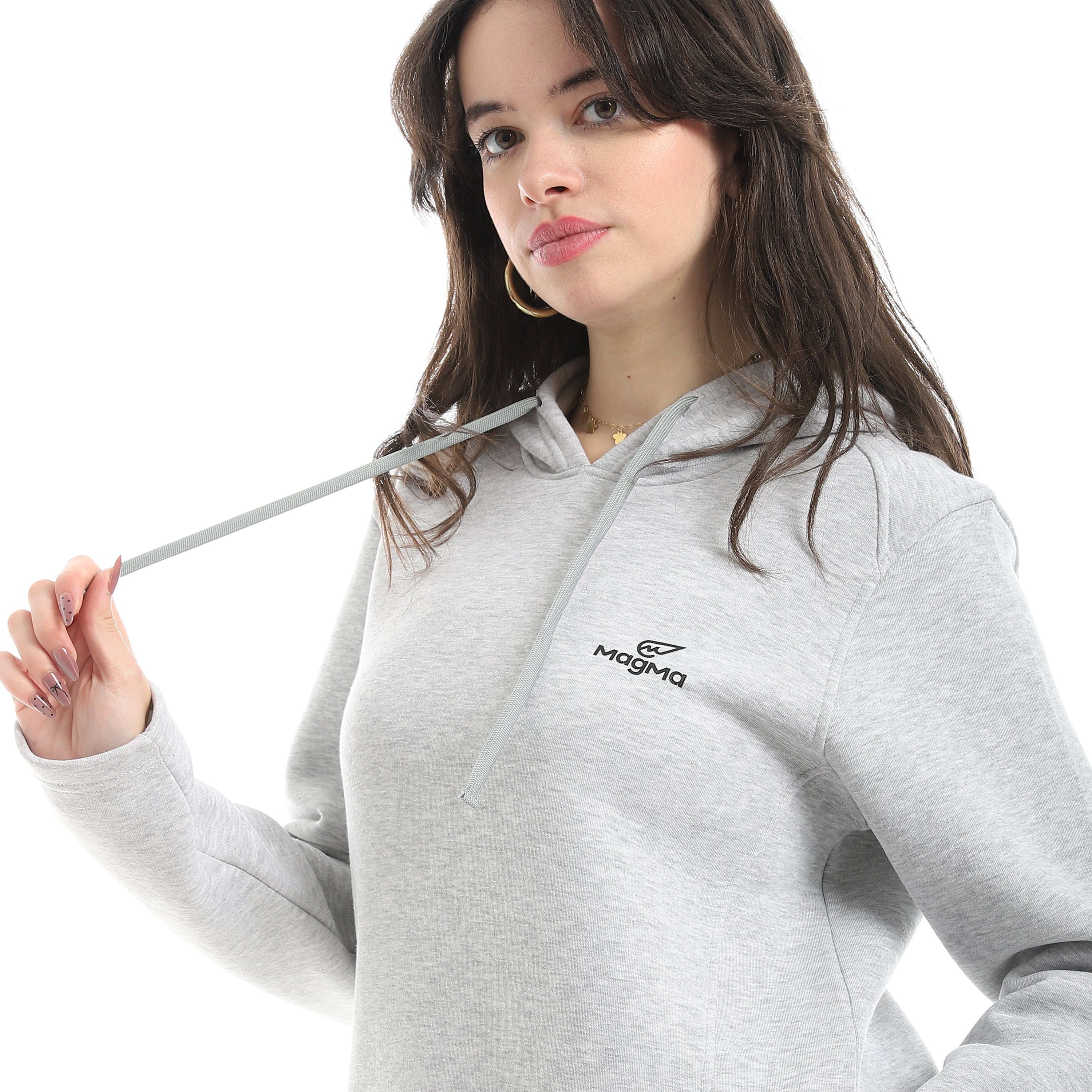 Melton Fleece Hoodie Top
